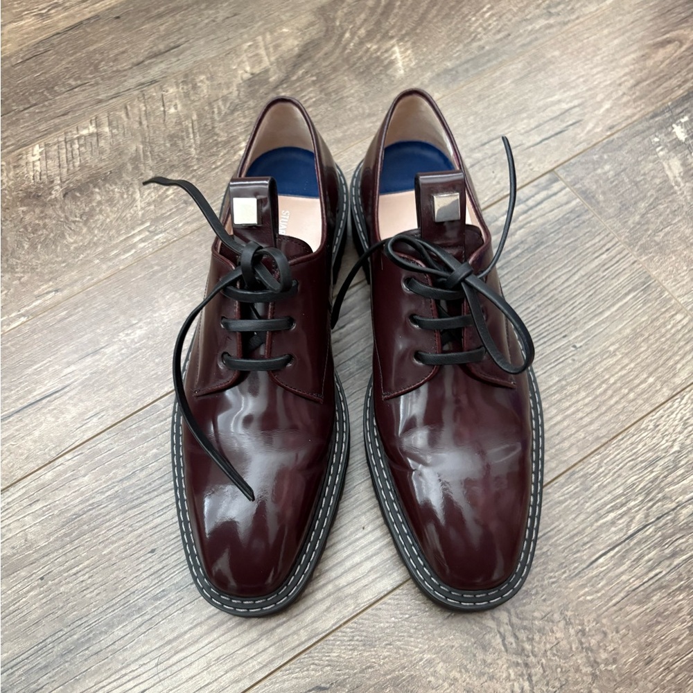 Stuart Weitzman Burgundy Leather Dress Shoes